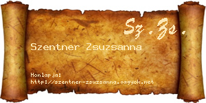 Szentner Zsuzsanna névjegykártya